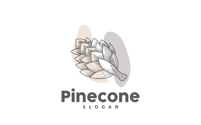 Pinecone-logo eenvoudig ontwerp Pine TreeV34
