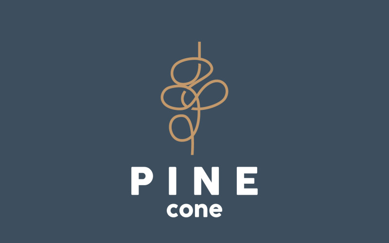Pinecone Logo Simple Design Pine TreeV1