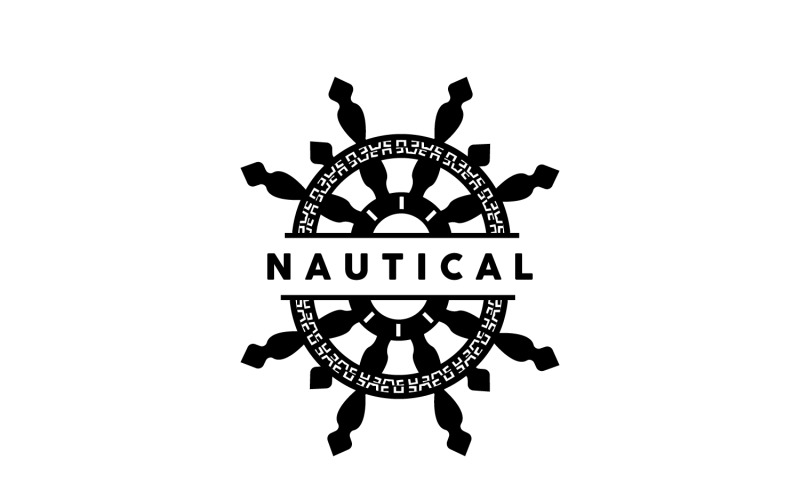 Ship Logo Nautical Maritime Vector SimpleV10