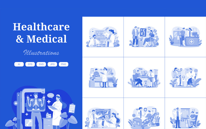 M701_ Pack d'illustrations médicales et de santé