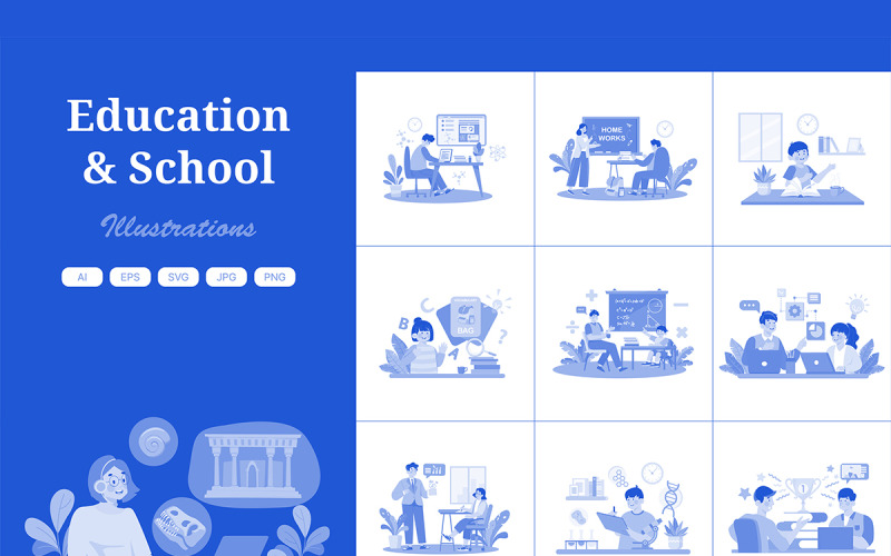 M712_Illustrationspaket für Schule und Bildung