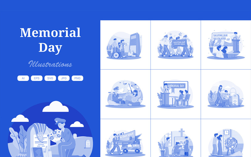M720_Memorial Day Illustration Pack
