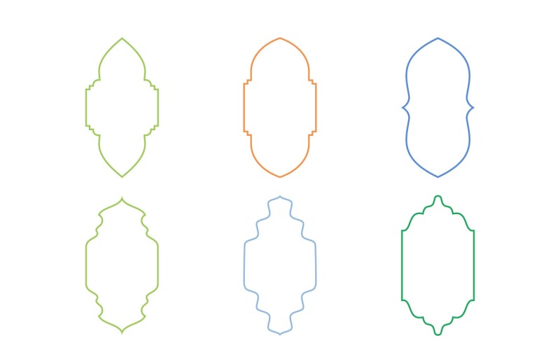 Set di linee sottili con design a cornice verticale islamica 6 - 24