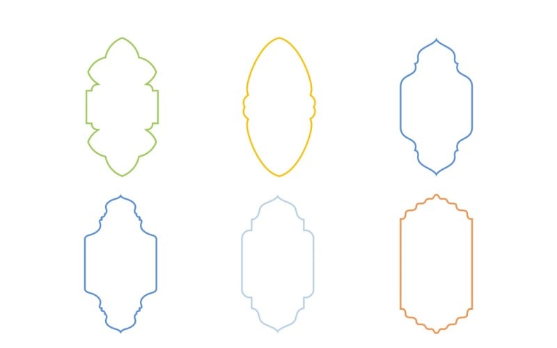 Set di linee sottili con design a cornice verticale islamica 6 - 3