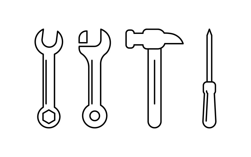 Gereedschap Vector logo pictogram ontwerp illustratie V4