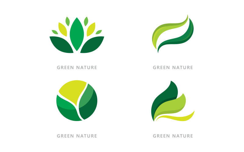 Концепция органического логотипа символа природы V0