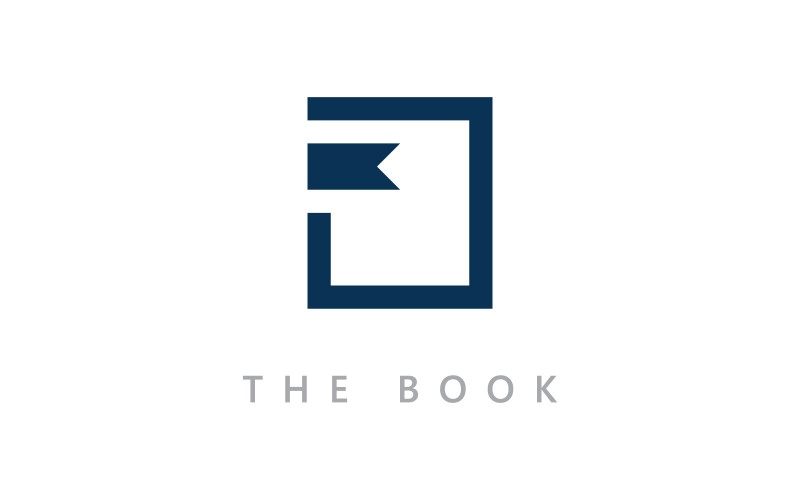 Modello icona logo educativo. illustrazione del libro aperto V4