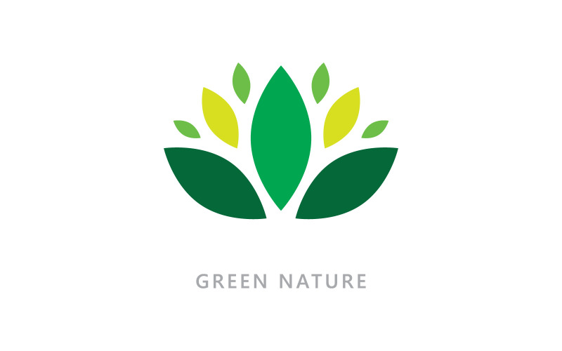 Natuur symbool biologisch logo concept V5