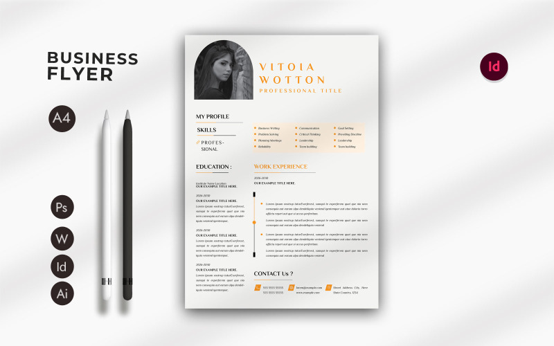 Currículum vitae moderno o plantilla de CV--