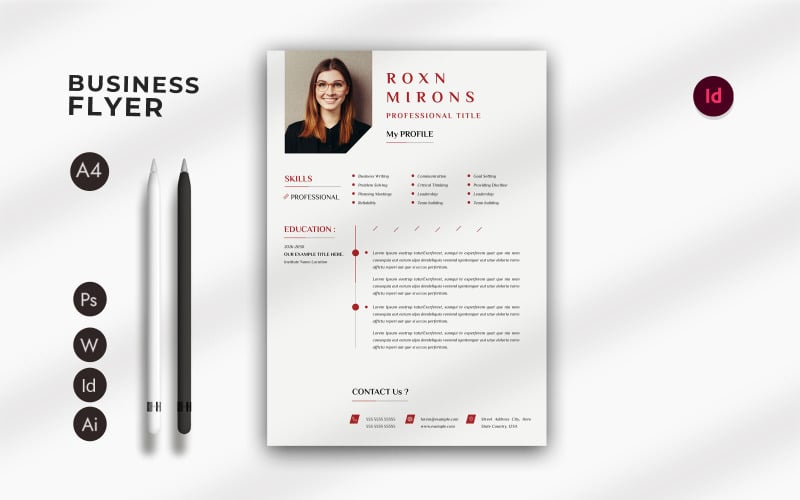 Modern CV Resume Template with Cover
