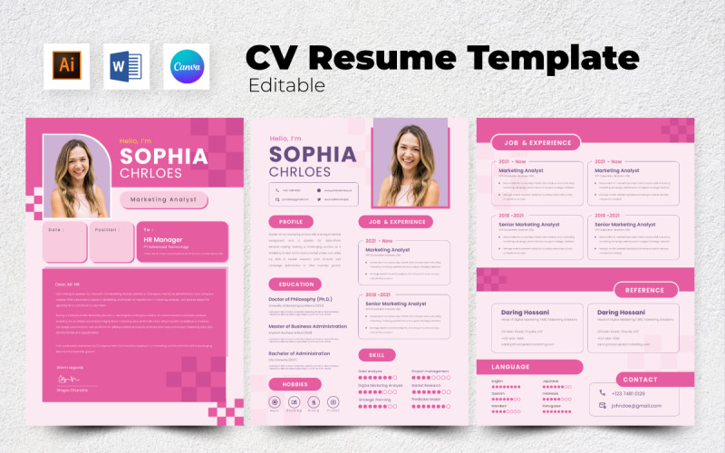 Resume / CV Marketing Analyst V7