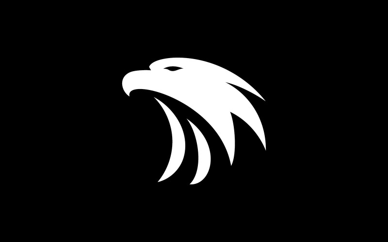 Aigle Logo icône Design tête de faucon vecteur V2