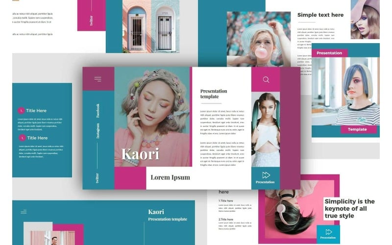 Kaori PowerPoint-presentationsmallar