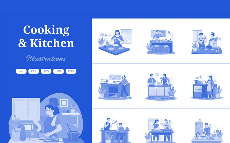 M638_Koken en keuken illustratiepakket