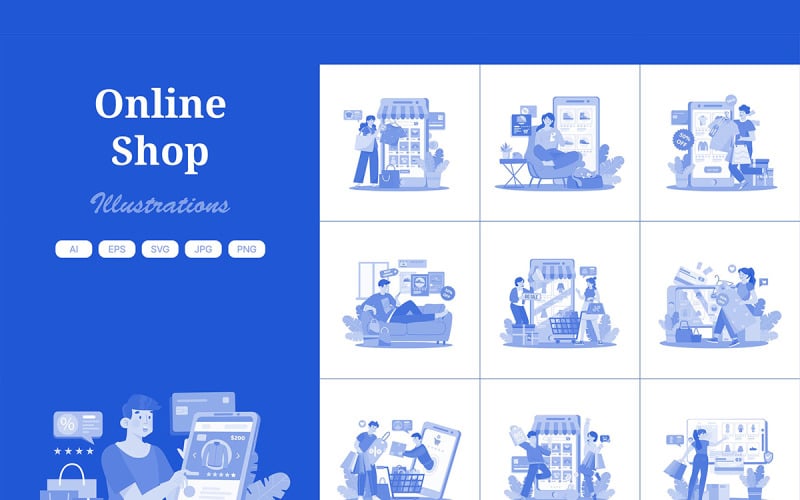 M648_ Online Shop 1. illusztrációs csomag
