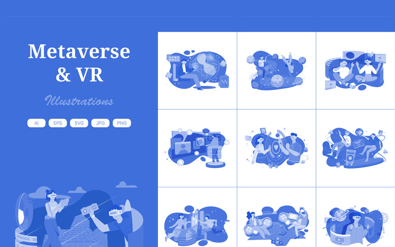 M650_ Metaverse-Illustrationspaket 1