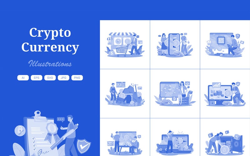M655_ Kryptovaluta Illustration Pack 1