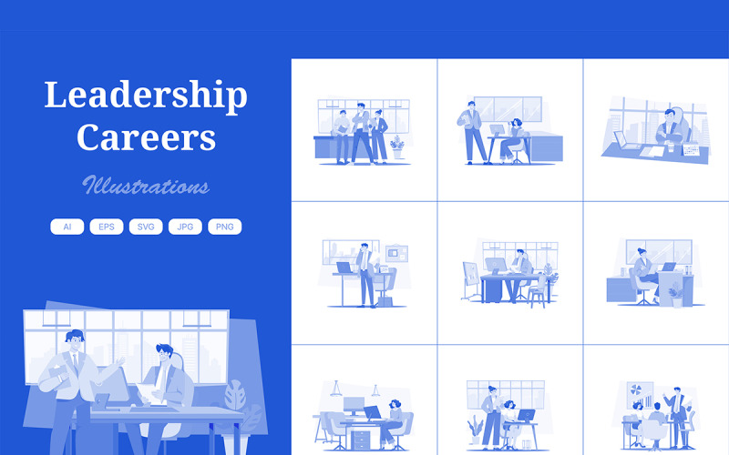 M592_ Pacote de ilustrações de carreiras de liderança 1