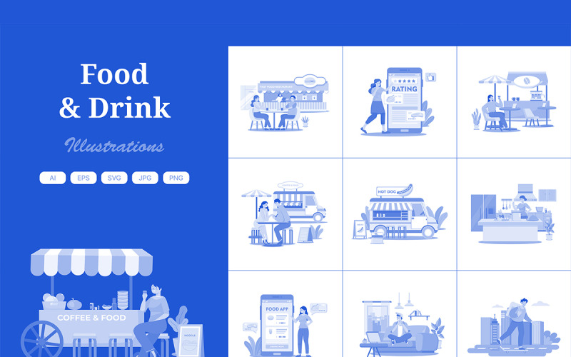M600_ Illustratiepakket 3 voor eten en drinken
