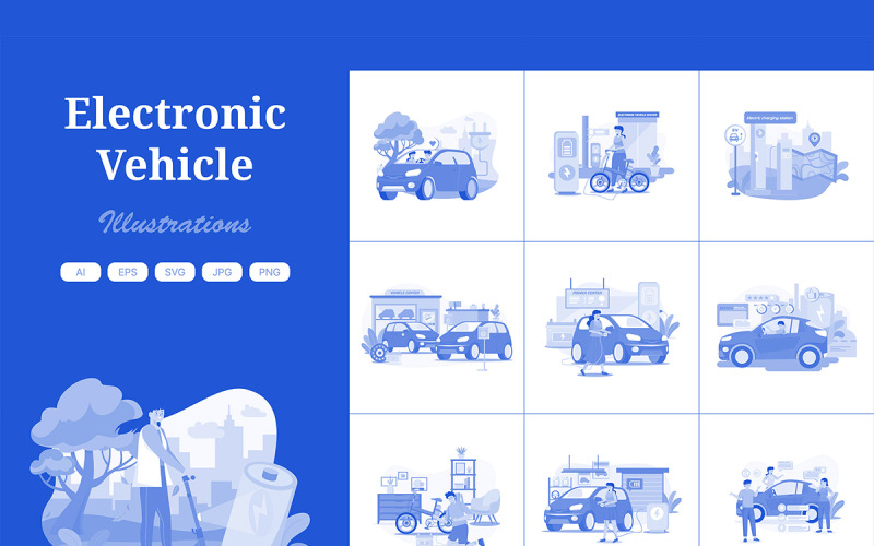 M608_ Electronic Vehicle Illustration Pack 3
