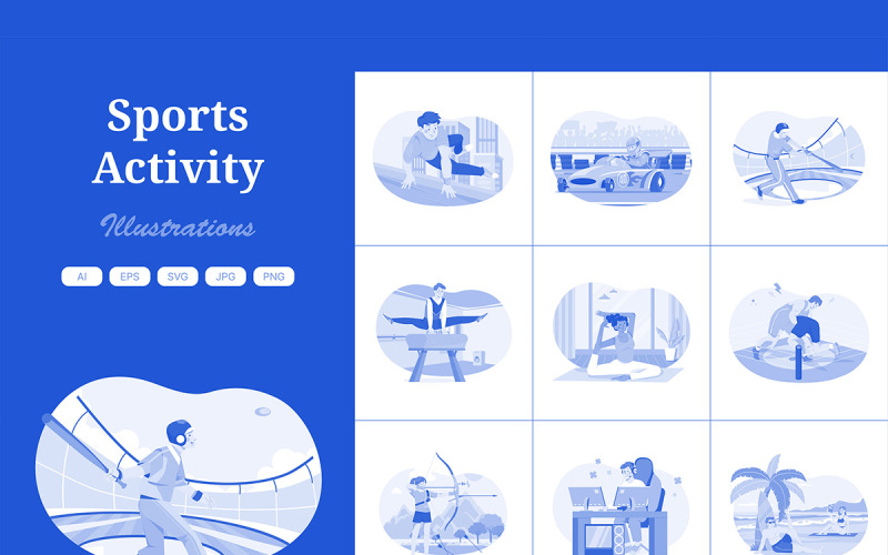 M634_Sports activiteit illustratiepakket 1