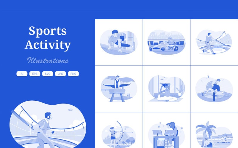 M634_Sportsaktivitet Illustration Pack 1