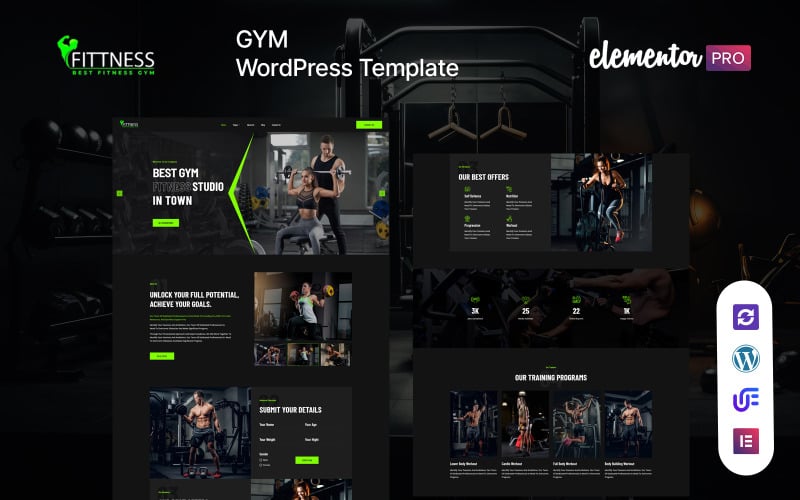 Fitness: tema WordPress Elementor per palestra e fitness