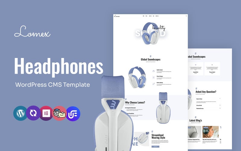Lomex – Thème WordPress Elementor polyvalent pour magasin d’écouteurs