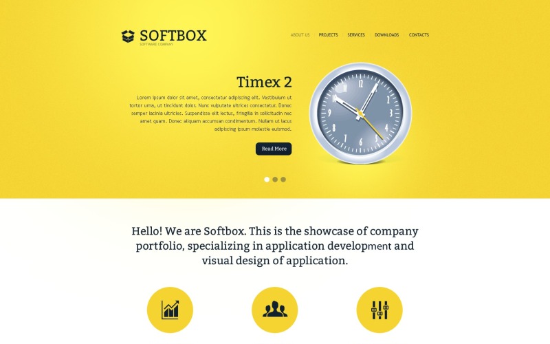 Software-responsieve websitesjabloon