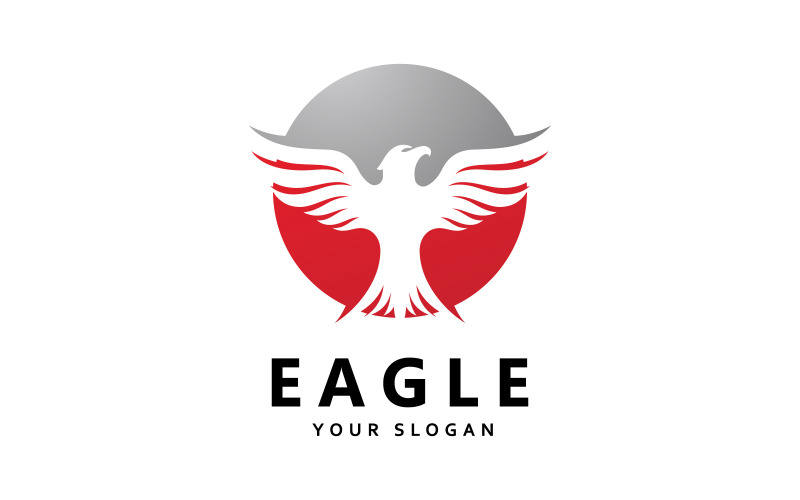 Icône vectorielle de modèle de logo Eagle Bird V4
