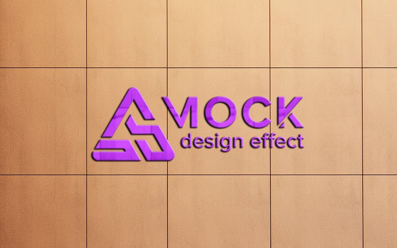 Modello mockuppsd logo 3D