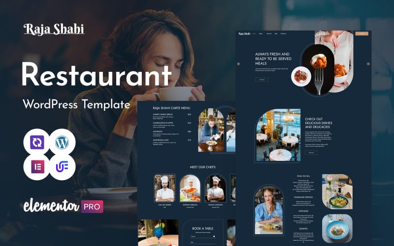 Raja Shahi – Étel, étterem és kávézó WordPress téma