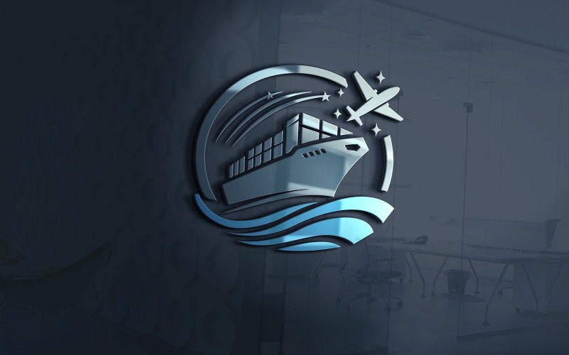Scheepvaartbedrijf Logo sjabloon Vector