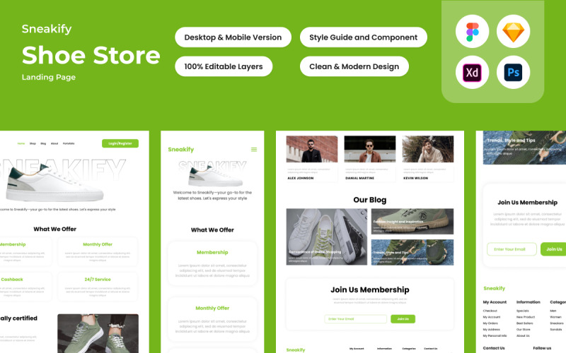 Sneakify - Landingpage für Schuhgeschäfte V1