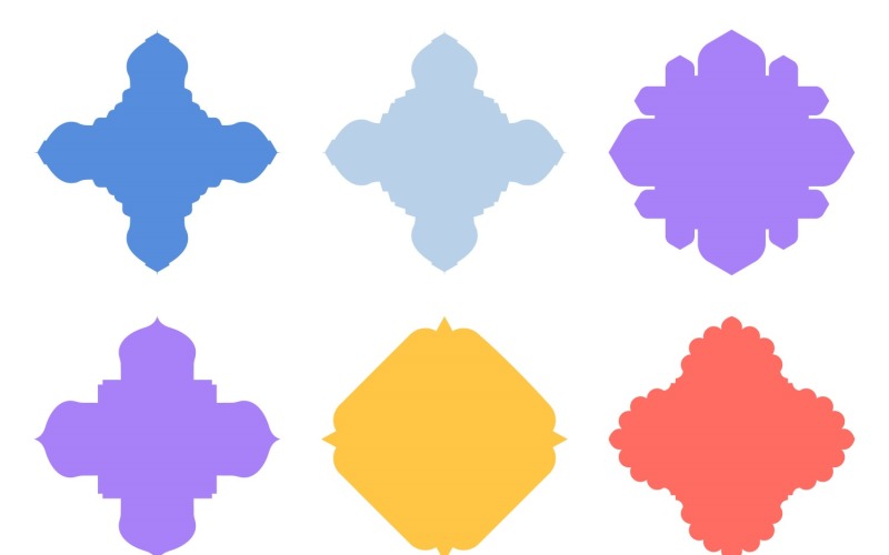Set di glifi con disegno emblema islamico 6 - 31