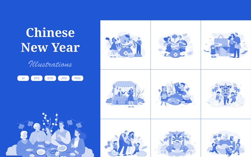M510_ Pacote de ilustração 3 do Ano Novo Chinês