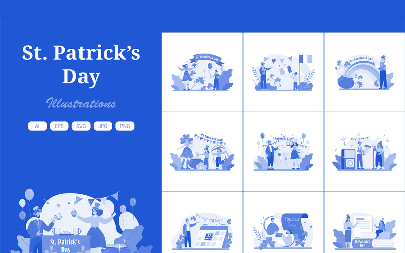 M512_ St. Patrick's Day Illustration Pack 1