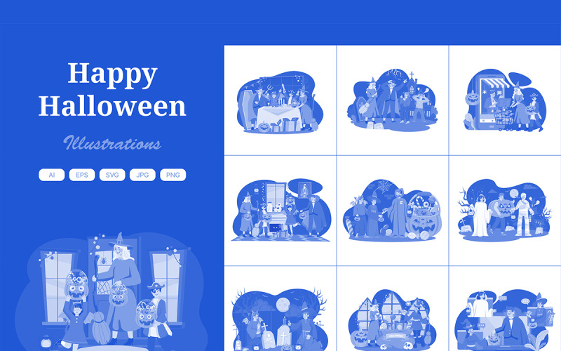 M518_ Paquete de ilustraciones de Halloween 3