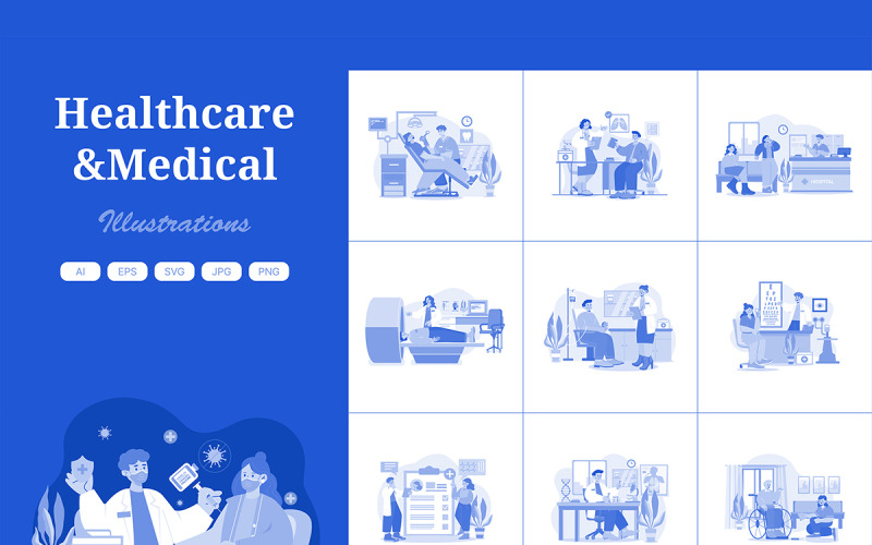 M526_ Gesundheitswesen und medizinische Illustrationspaket 3