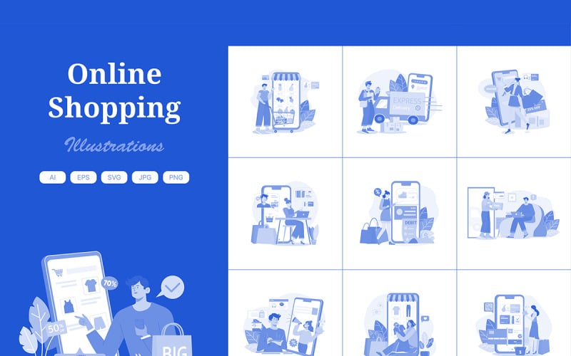 M530_ Pakiet ilustracji dla handlu elektronicznego 2