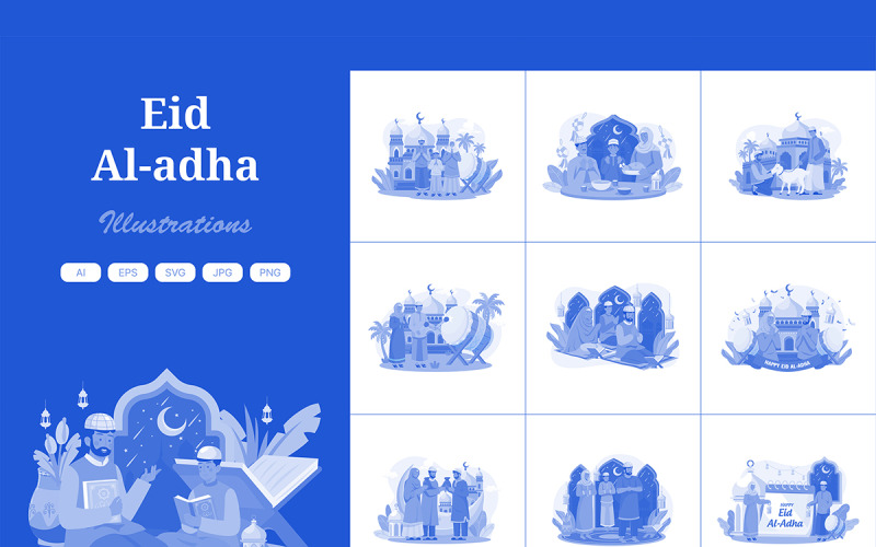 M545_ Pakiet ilustracji Id Al-Adha 2