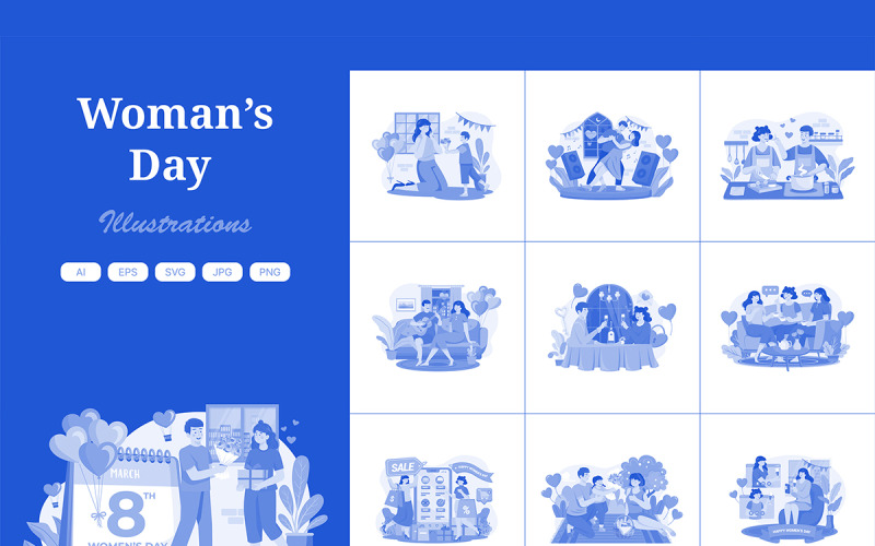 M546_ Paquete de ilustraciones del día de la mujer 2