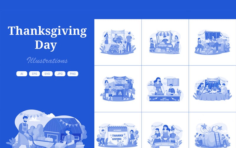 M547_ Thanksgiving Day Illustration Pack 2