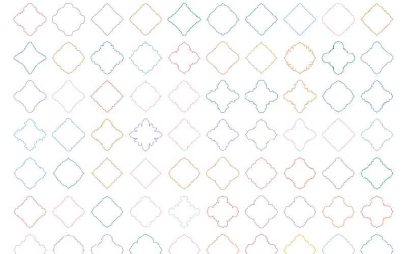 Islamic Emblem Design Thin Line Set 100 - 2