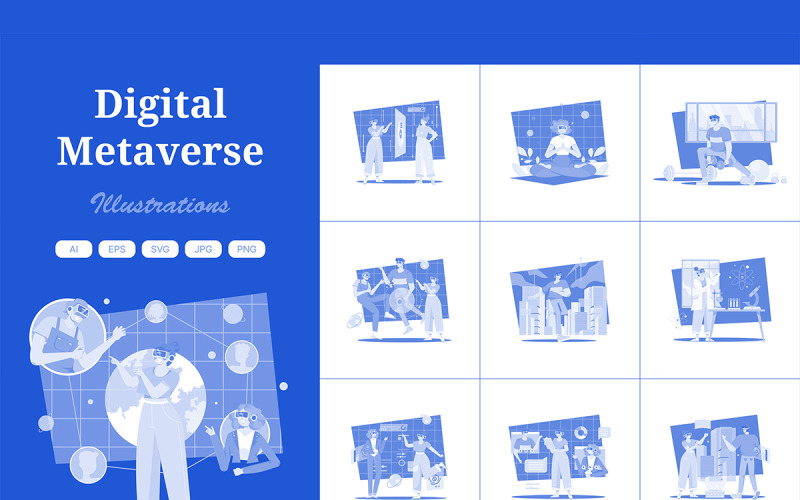 M504_ Digital Metaverse Ilustrace Pack 4