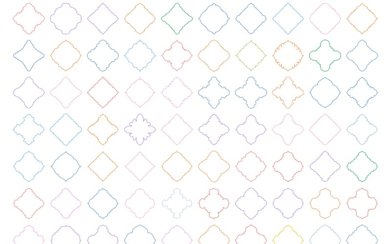 Set di linee sottili con design emblema islamico 100 - 2