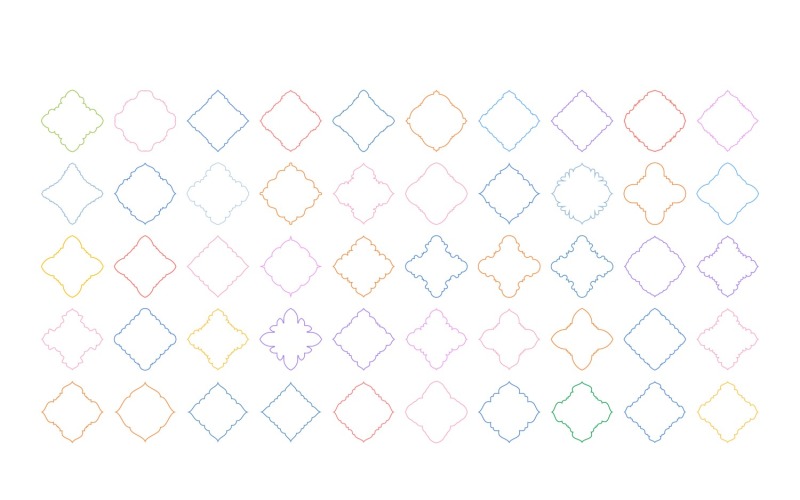 Set di linee sottili con design emblema islamico 50 - 3