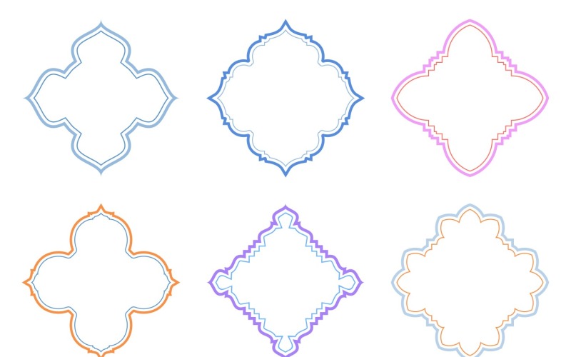 Set di linee doppie con disegno dell'emblema islamico 6 - 34.