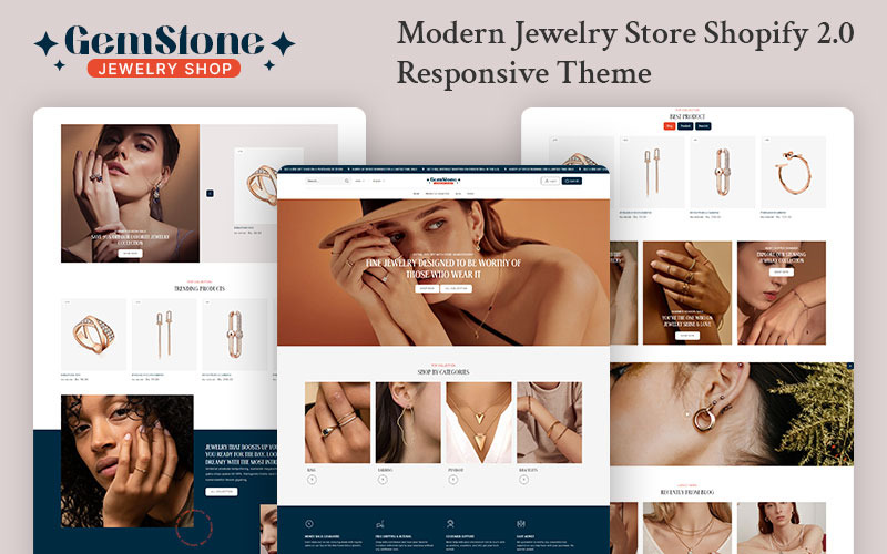 Gemstone - Boutique de bijoux moderne Thème adaptatif Shopify 2.0