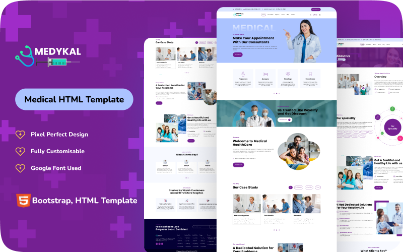 Medykal-医疗 Bootstrap Html 模板